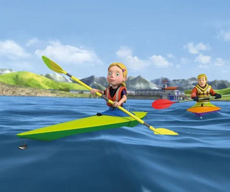 Sam le pompier - La course en kayak